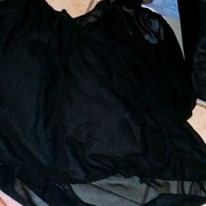 Open shoulder blouse.